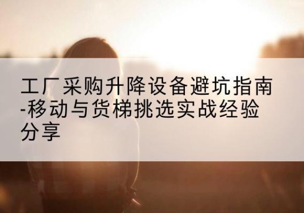 从江移动式升降机怎么选-工厂采购升降设备避坑指南-移动与货梯挑选实战经验分享
